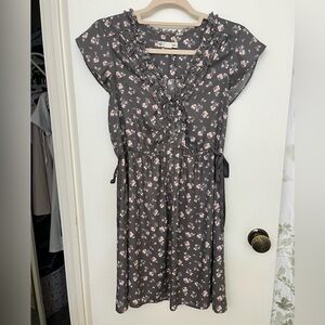 American Eagle Outfitters Gray Floral Mini Dress